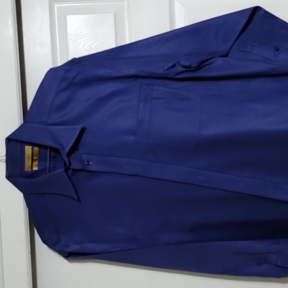 Turnbury XL 35 Blue plaid long sleeve dress shirt